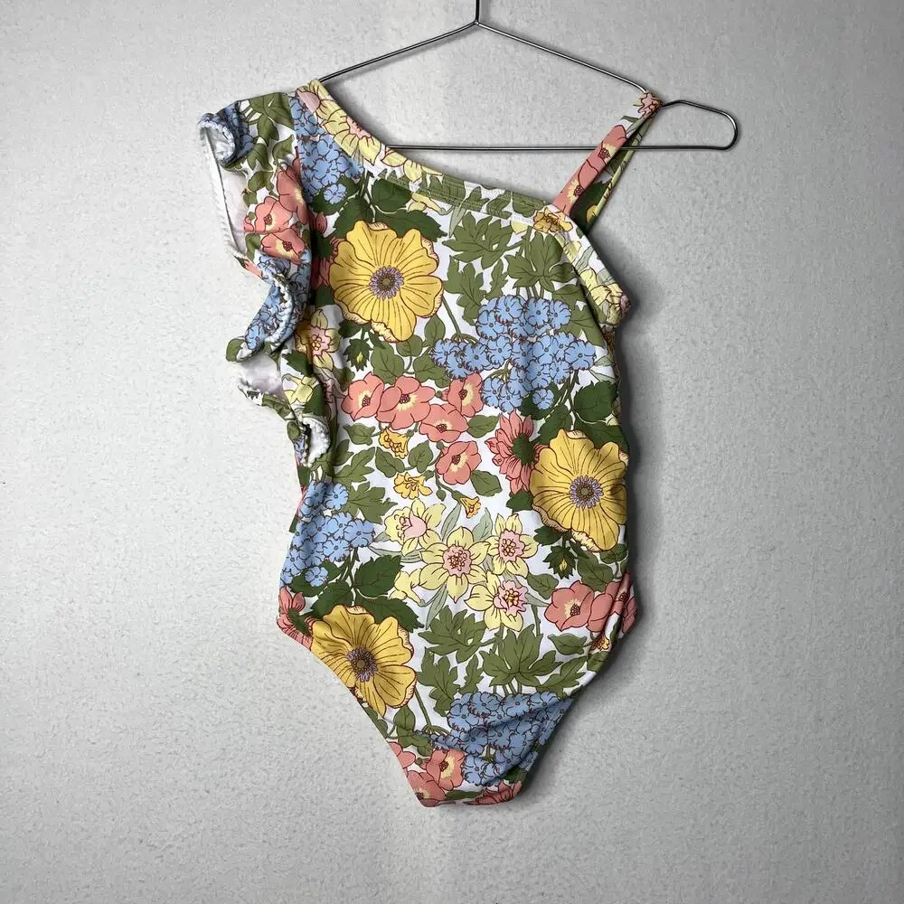 Janie and Jack Floral Swimsuit 12 Girls One Piece